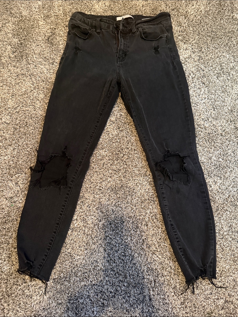 eunina Black Ripped Skinny Jeans